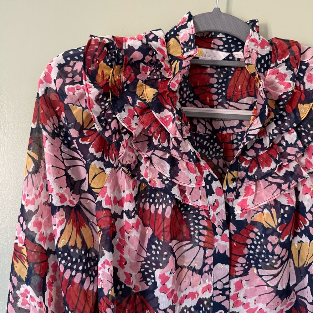 Boden Ruffle Yoke Blouse - Picture 6 of 7